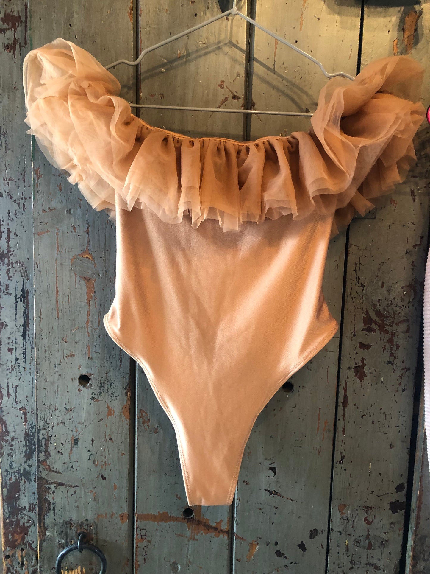 Beautiful tan colour bodysuit size s/m