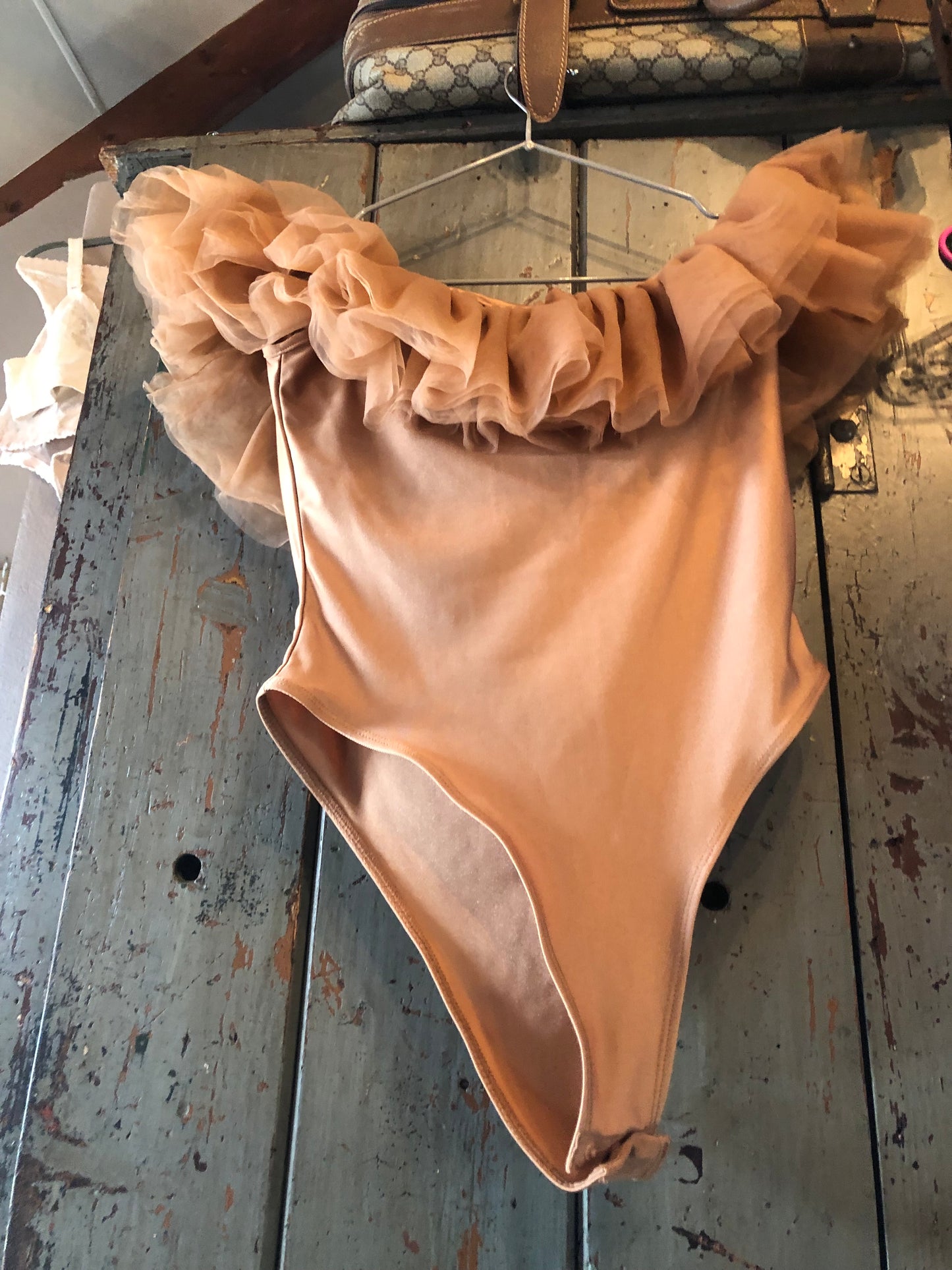 Beautiful tan colour bodysuit size s/m